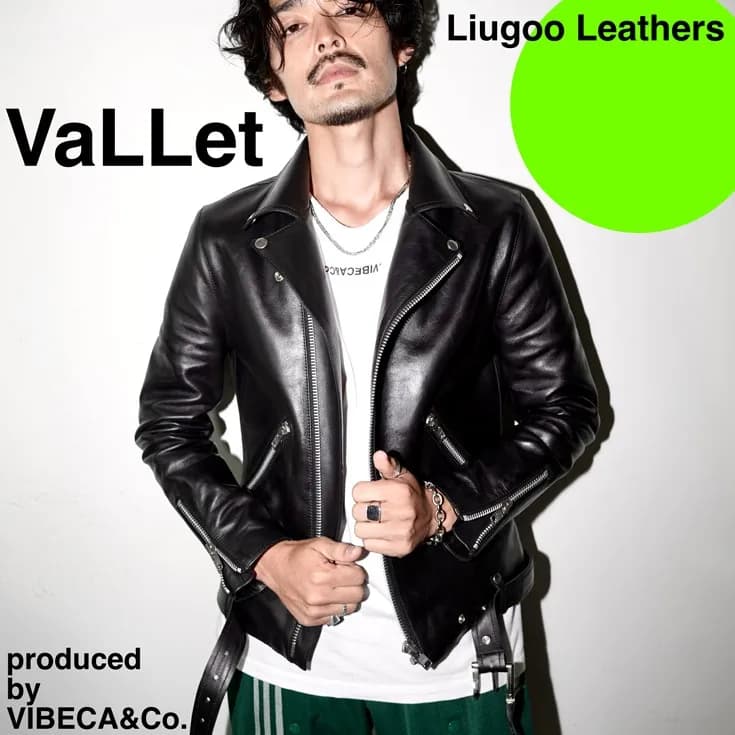 Liugoo Leathers ダブルライダースジャケット メンズ