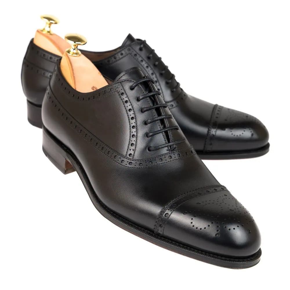 CARMINA 80443 BLACK DRESS SHOES (ROBERT)