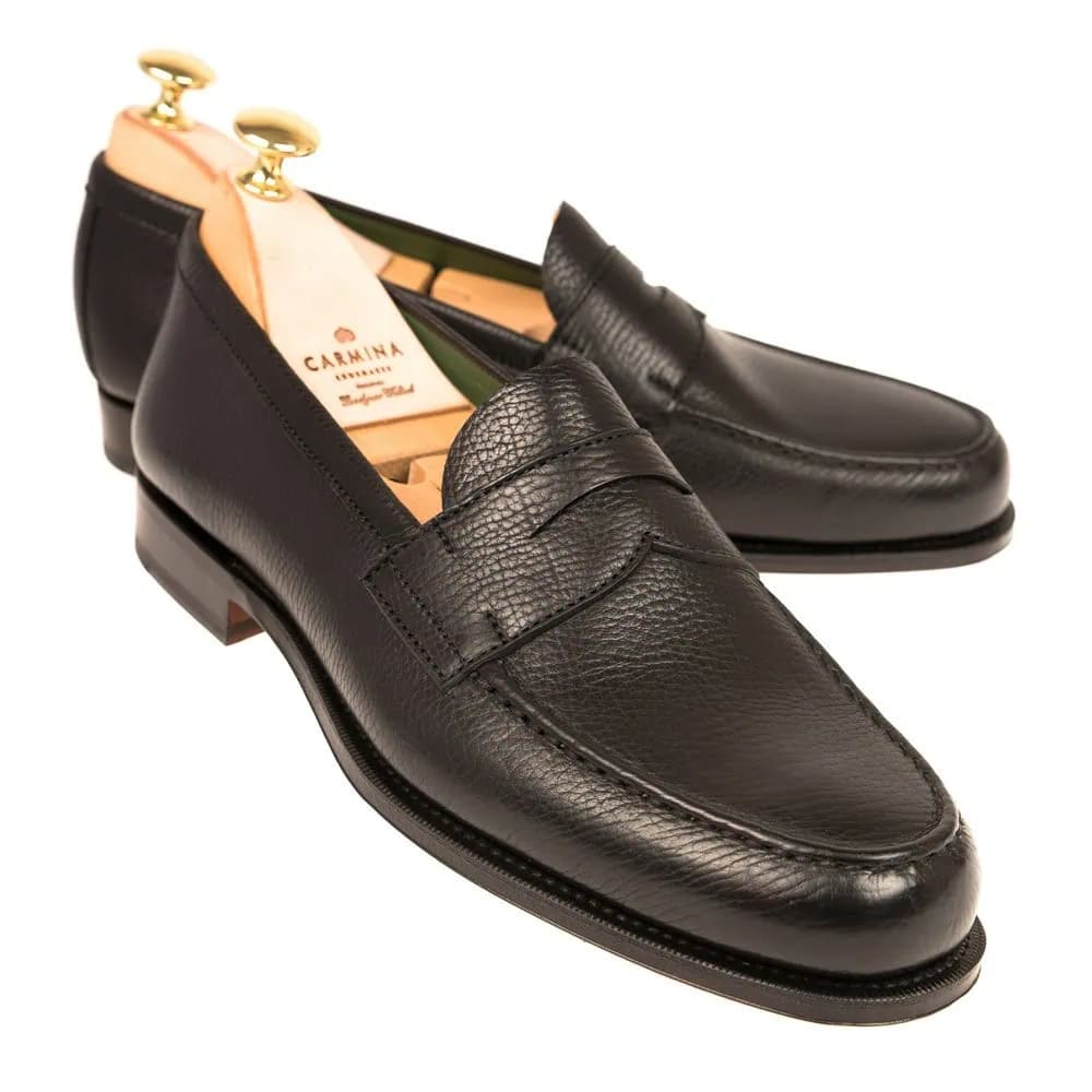 CARMINA 80440 BLACK PENNY LOAFERS (PINA)