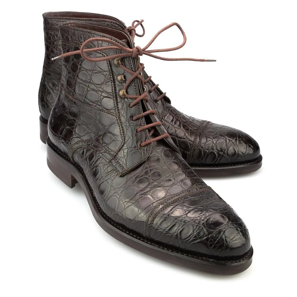 CARMINA 80207 CROCODILE ANKLE BOOTS (SOLLER)