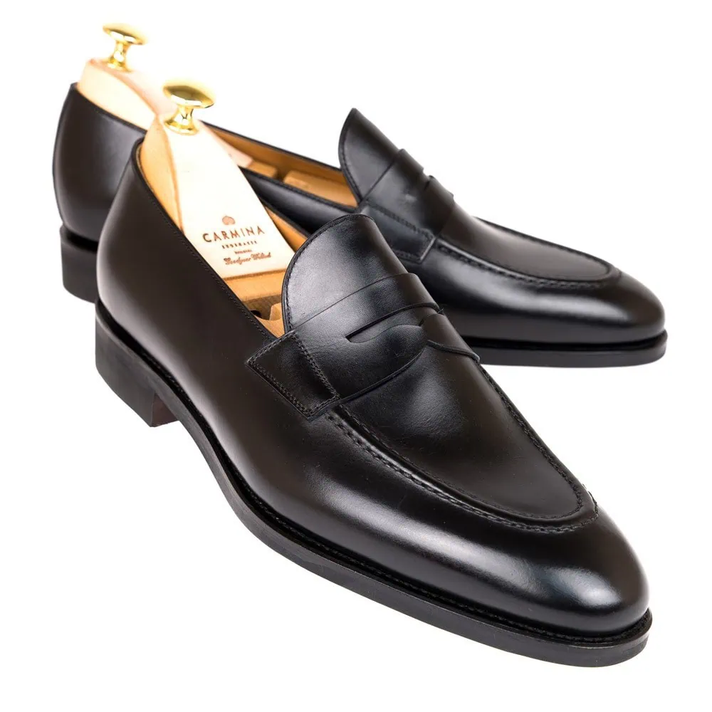 CARMINA 80599 BLACK PENNY LOAFERS (ARTA)
