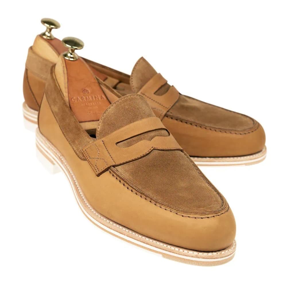 CARMINA 80606 PENNY LOAFERS "SOFT & HARD" (MESTRAL)