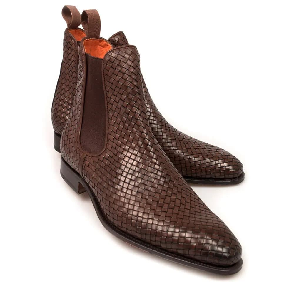 CARMINA 80306 BRAIDED CHELSEA BOOTS (RAIN)
