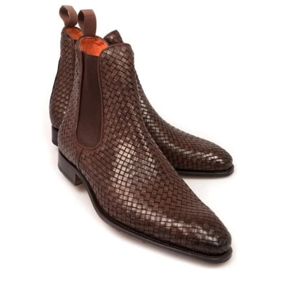 カルミナ 80306 BRAIDED CHELSEA BOOTS (RAIN)