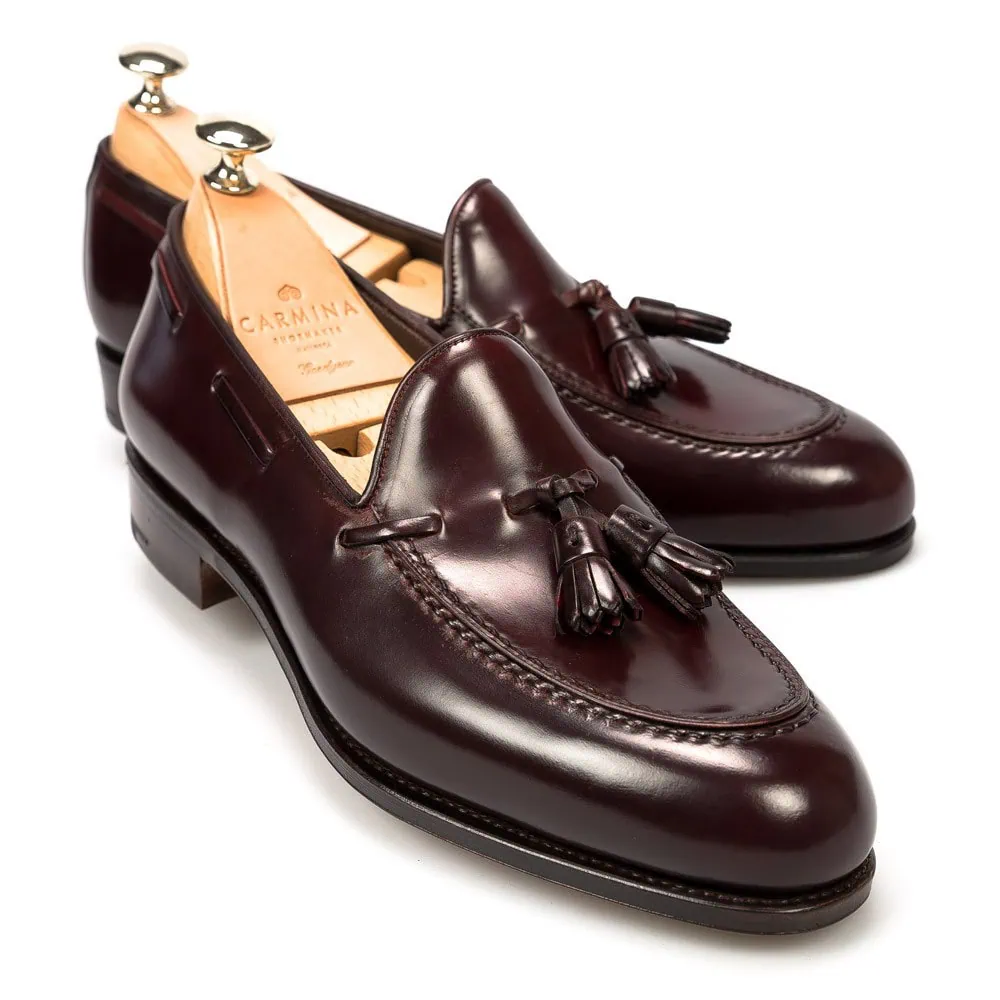 CARMINA 734 CORDOVAN TASSEL LOAFERS (FOREST)