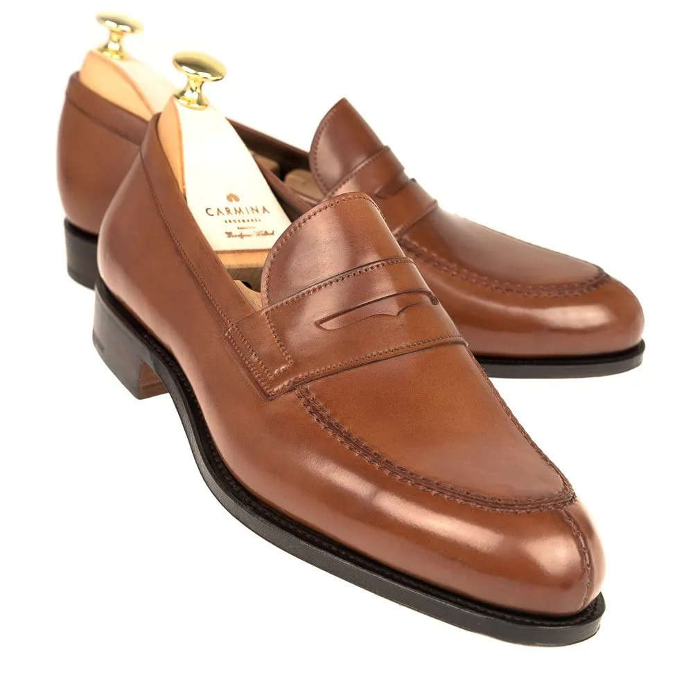 CARMINA 923 CORDOVAN PENNY LOAFERS (FOREST)