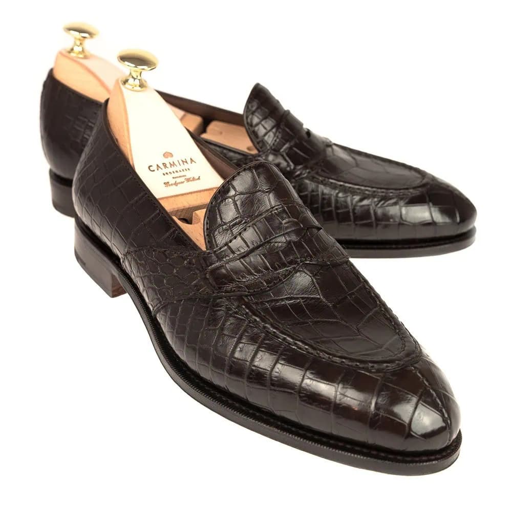 CARMINA 80585 PENNY LOAFERS IN ALLIGATOR UETAM EE (UETAM-EE)