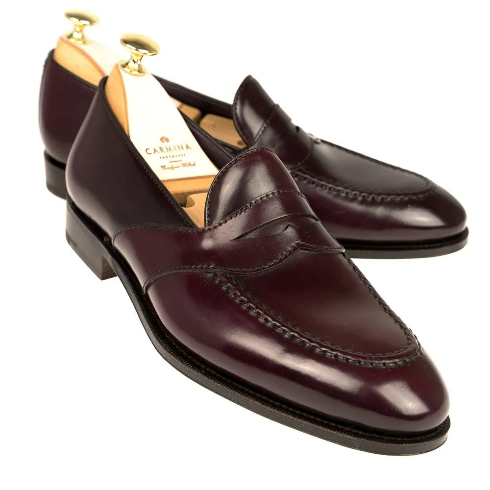 CARMINA 80372 CORDOVAN FULL STRAP LOAFERS UETAM EE (UETAM-EE)
