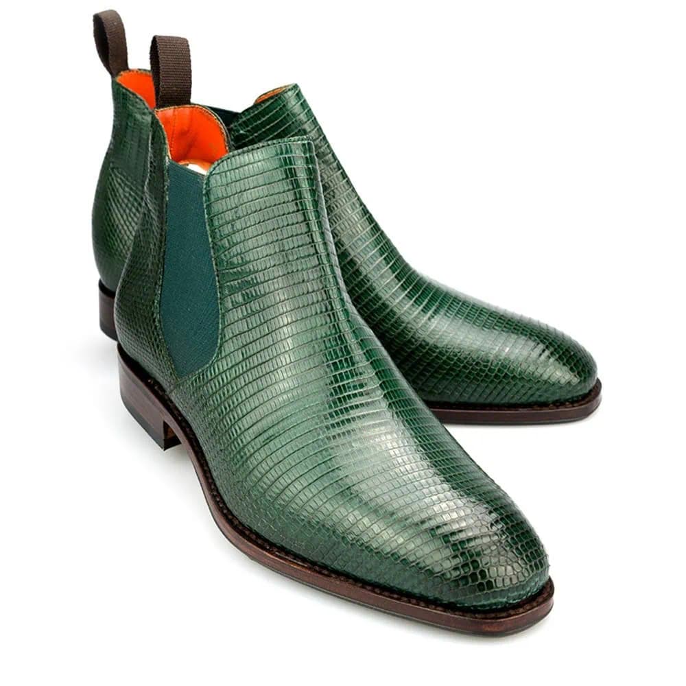 CARMINA 1208 LIZARD CHELSEA BOOTS (HILLS)