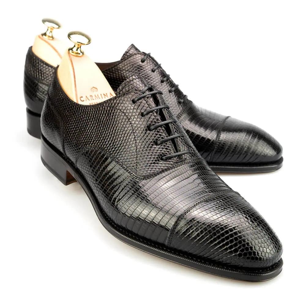 CARMINA 80197 LIZARD CAP TOE OXFORDS (SIMPSON)