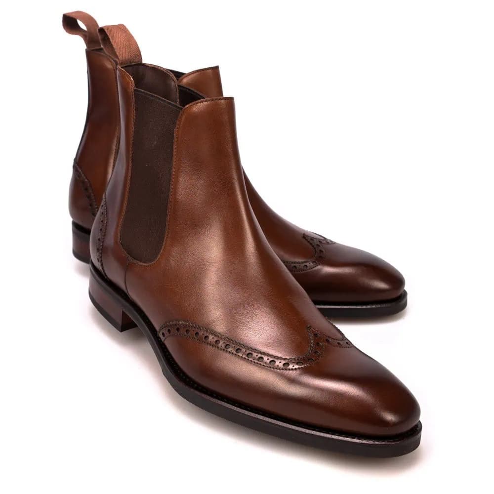 CARMINA 867 WINGTIP CHELSEA BOOTS (RAIN)