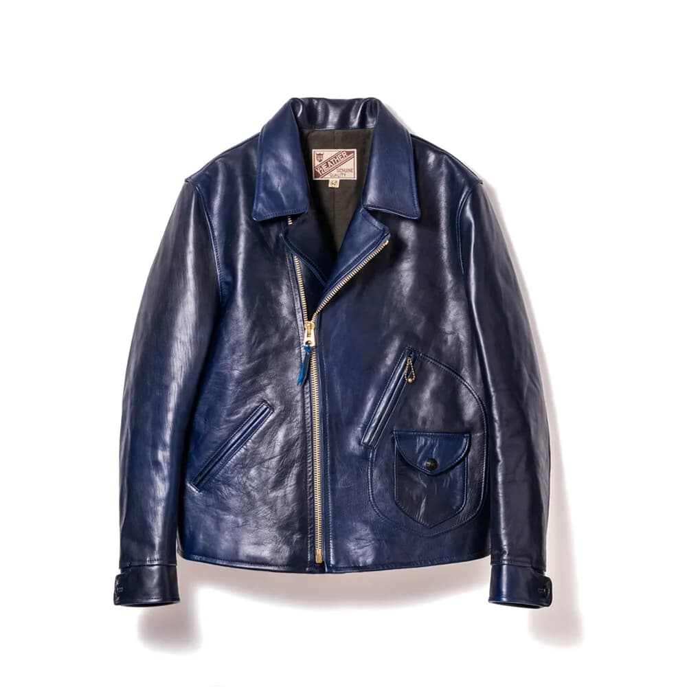 Y'2 LEATHER HAND DYED HORSE DOUBLE BREASTED JACKET
