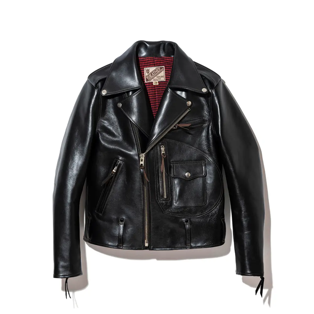 Y'2 LEATHER VINTAGE HORSE D-POCKET DOUBLE BREASTED JACKET