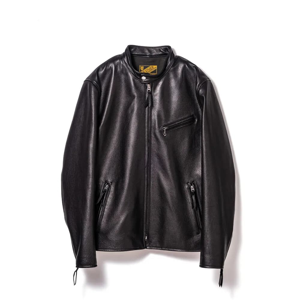 Y'2 LEATHER STEER OIL SINGLE BREASTED MOTORCYCLE JACKET