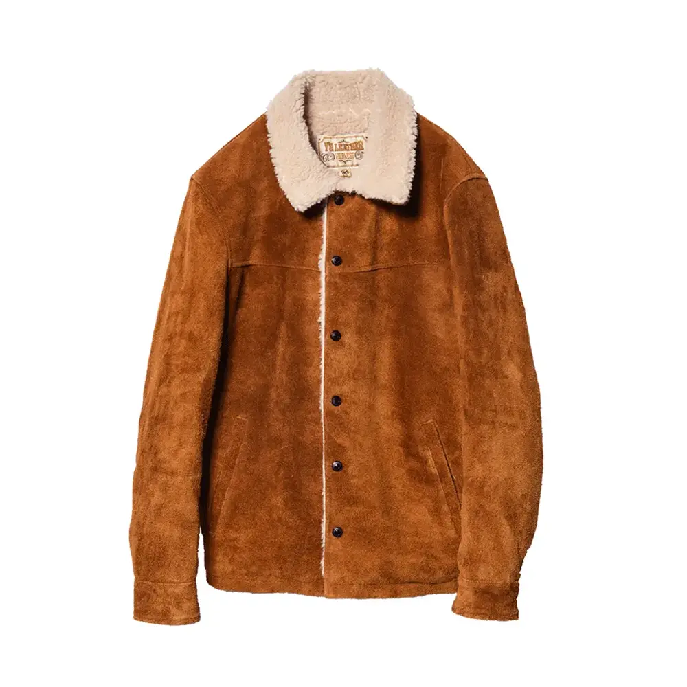 Y'2 LEATHER STEER ROUGHOUT RANCH COAT