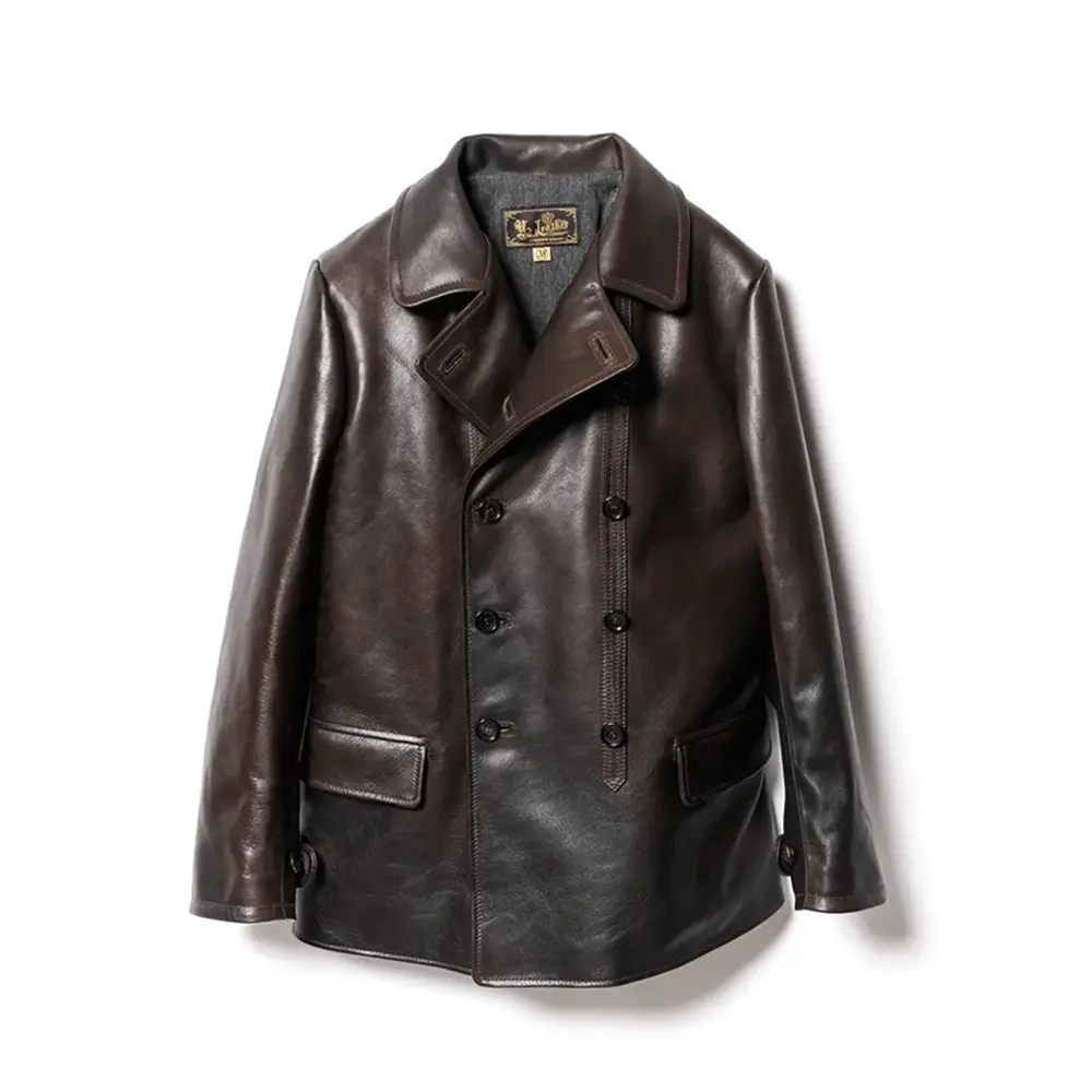 Y'2 LEATHER HAND DYED HORSE FRENCH DOUBLE BREASTED JACKET