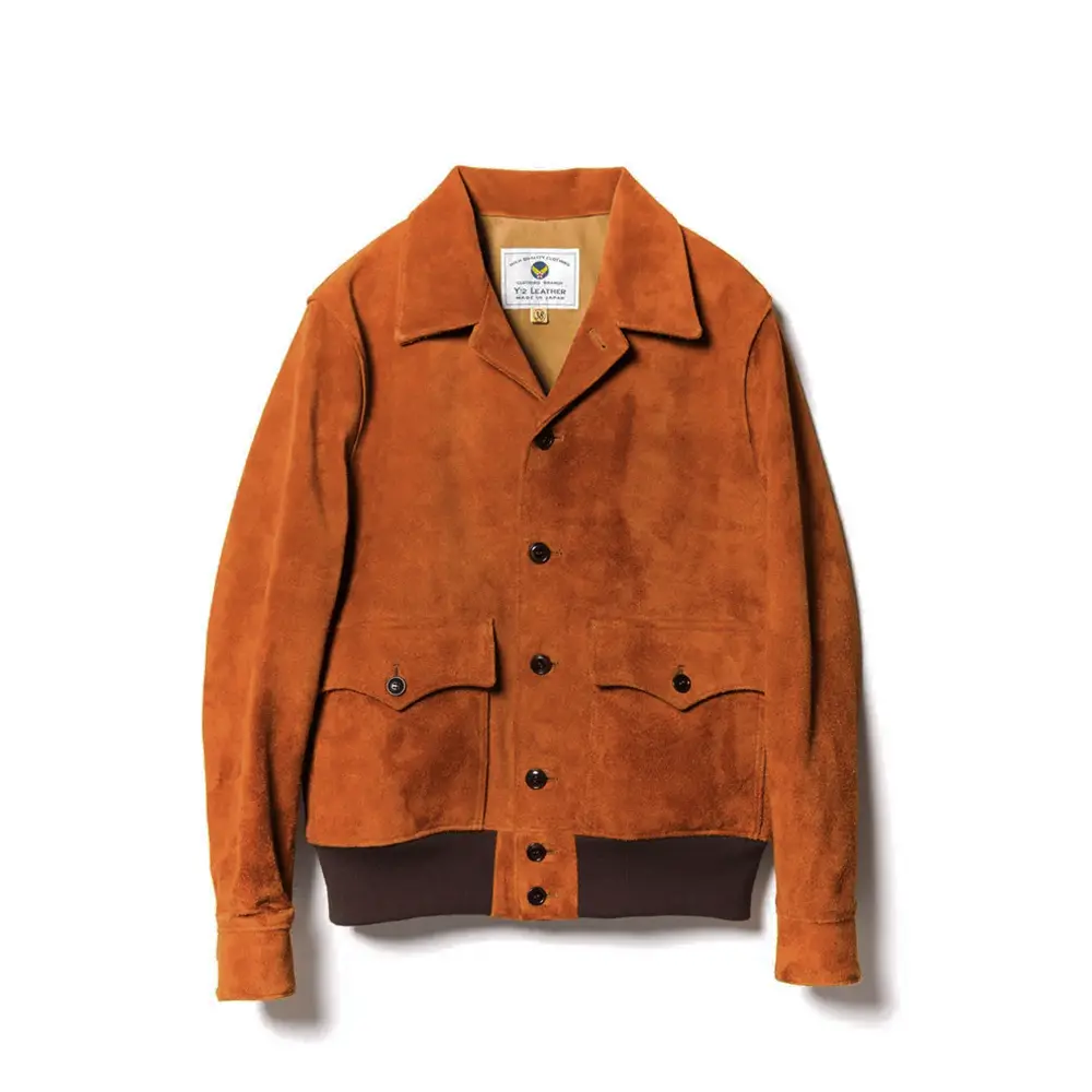 Y'2 LEATHER STEER ROUGHOUT CIVILIAN Model A-1