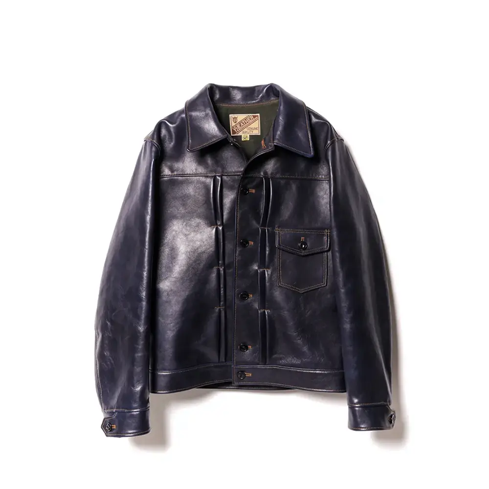 Y'2 LEATHER INDIGO HORSE '30s TYPE I LEATHER JACKET