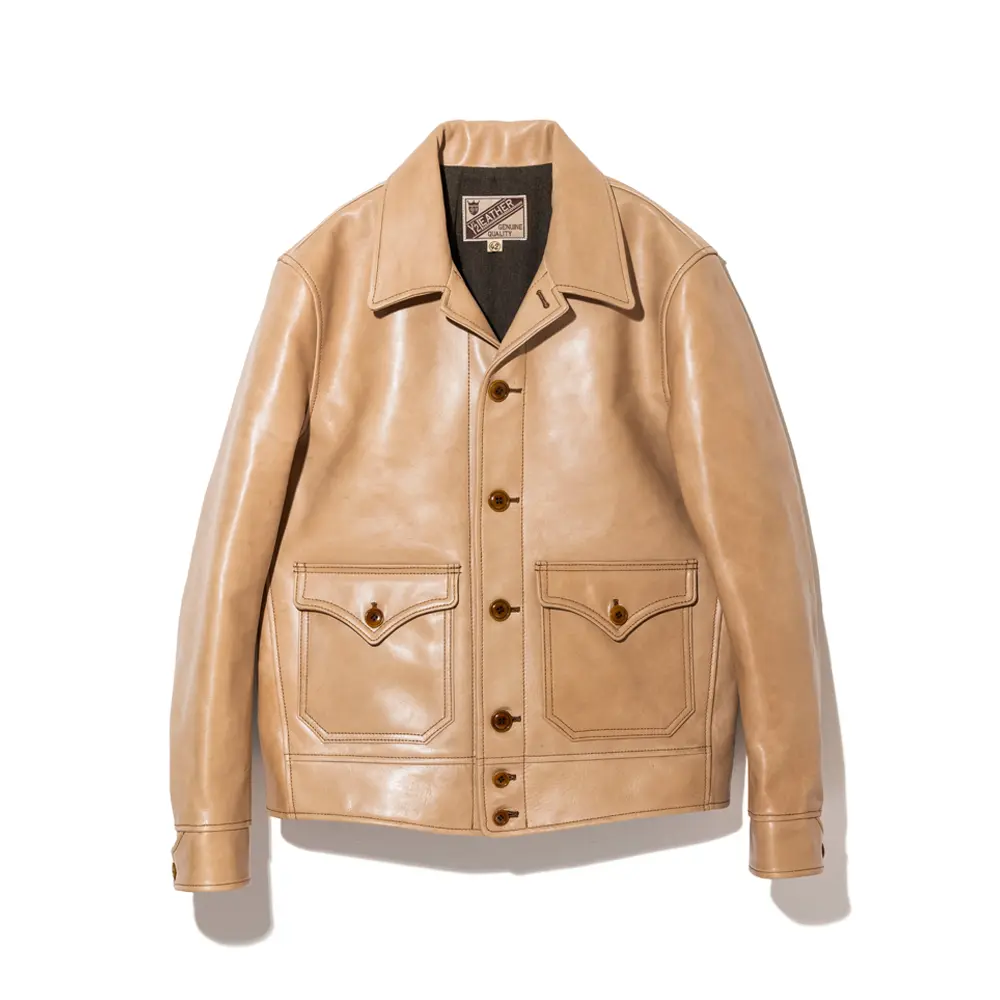 Y'2 LEATHER PERSIMMON TANNIN DYED HORSE COSSACK JACKET