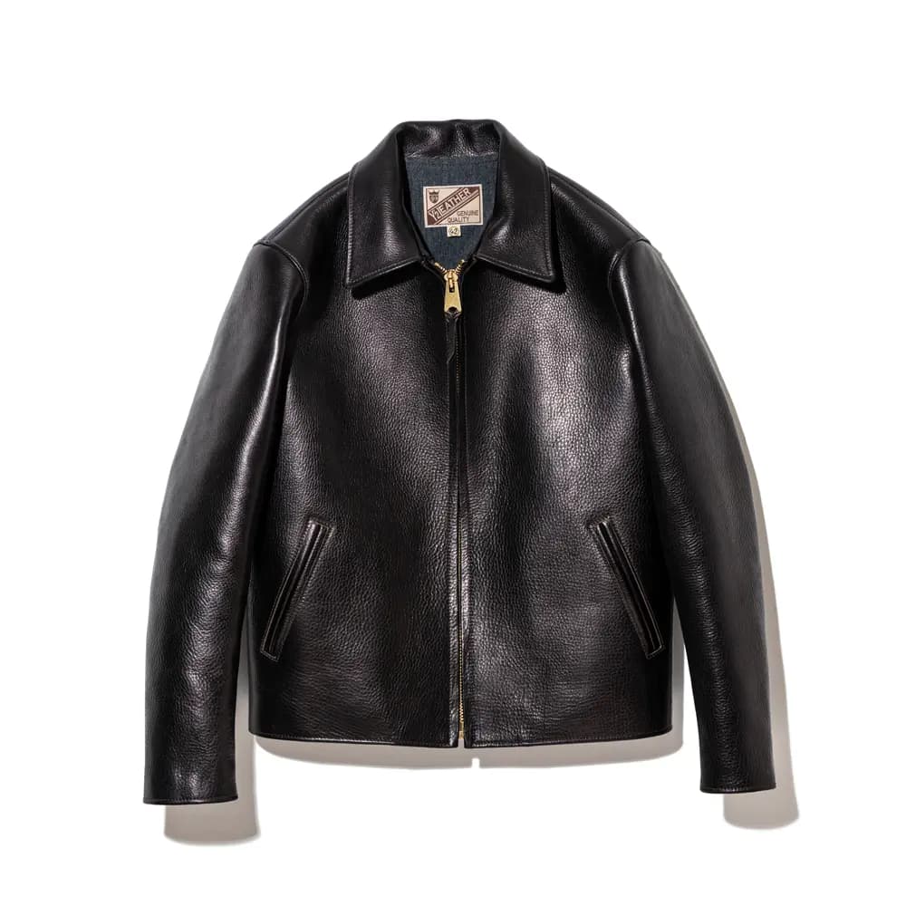 Y'2 LEATHER OILED ROUGH STEER SINGLE BREASTED JACKET