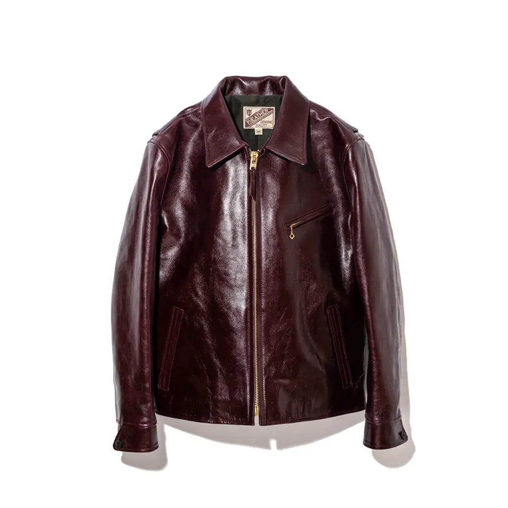 Y'2 LEATHER ANILINE STEER SINGLE BREASTED JACKET