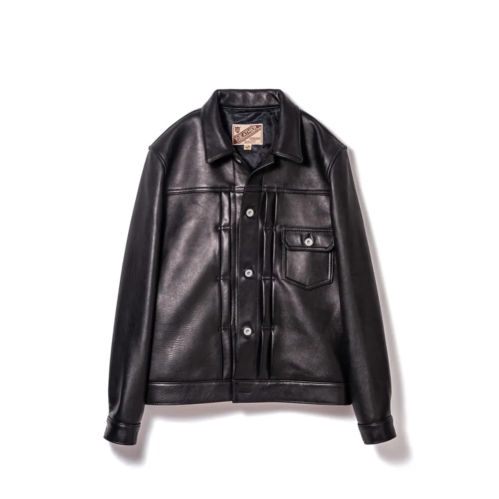 Y'2 LEATHER SHEEP SKIN TYPE I JEAN JACKET