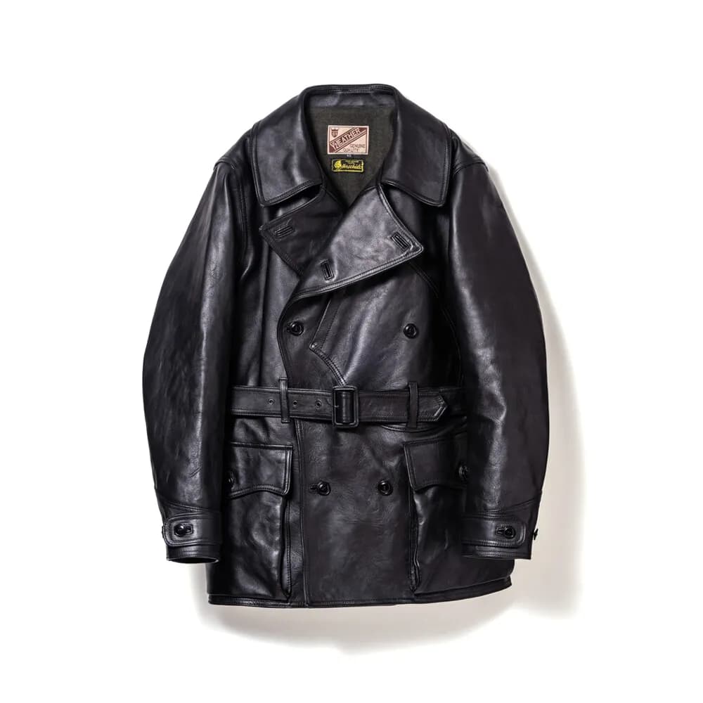 Y'2 LEATHER IRON TANNED HORSE AVIATIOR COAT