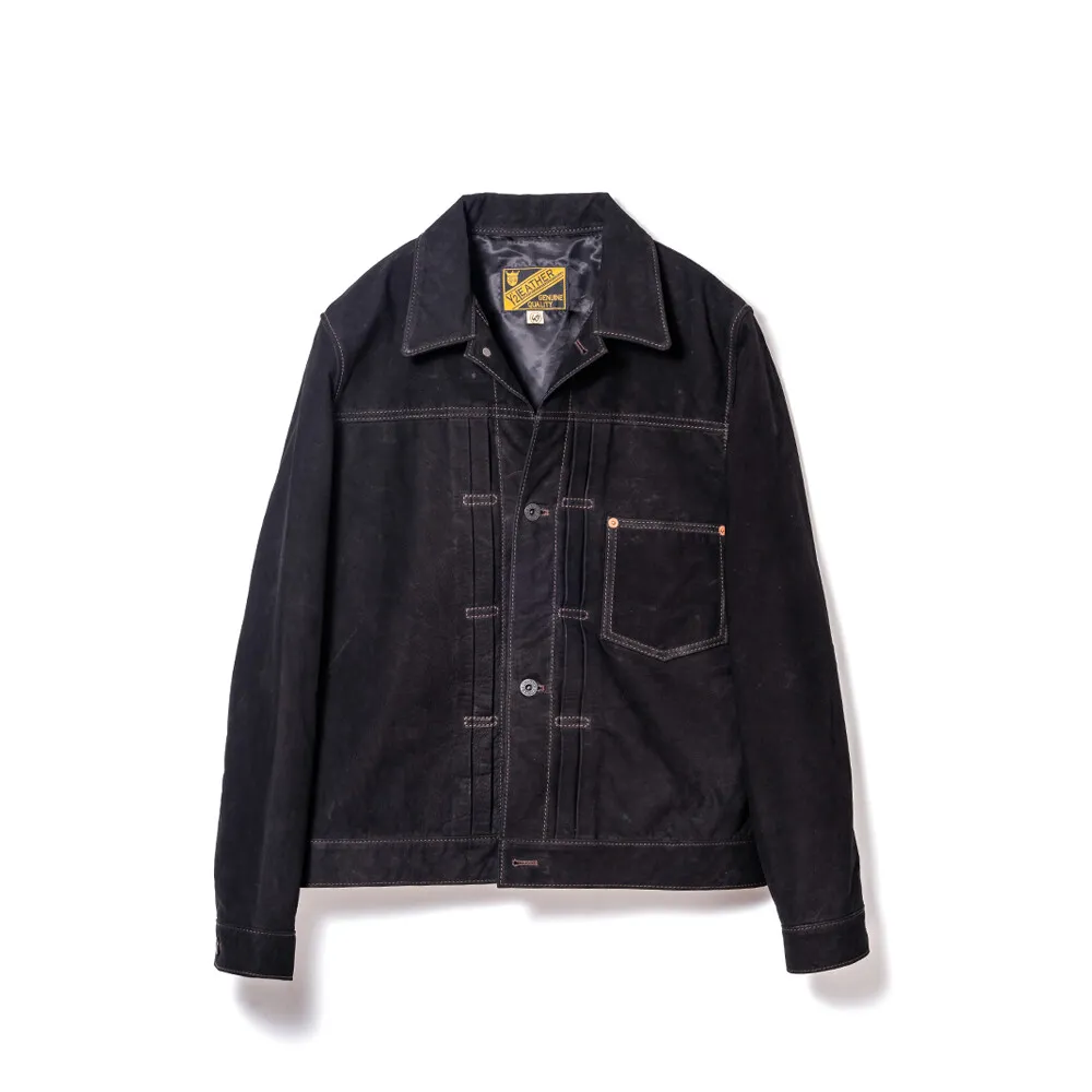 Y'2 LEATHER HORSE NUBUCK WWII JEAN JACKET