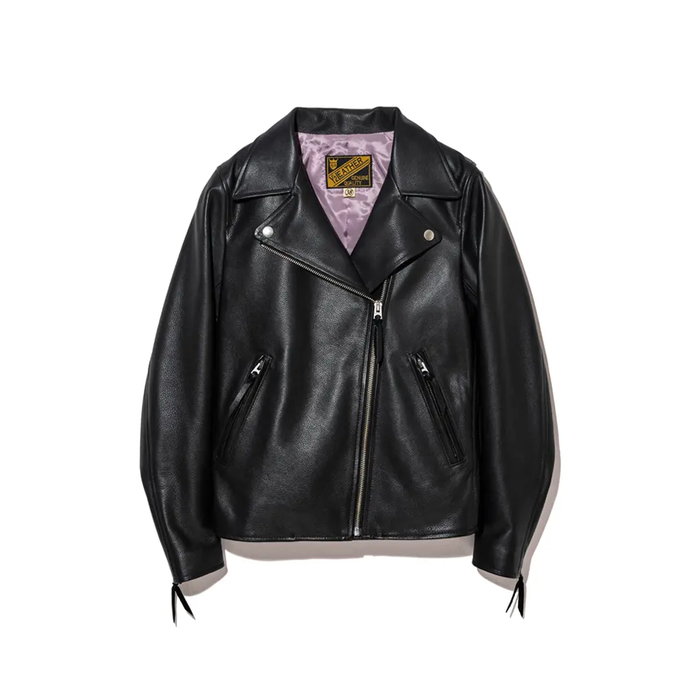 Y'2 LEATHER STEER OIL DOUBLE BREASTED JACKET