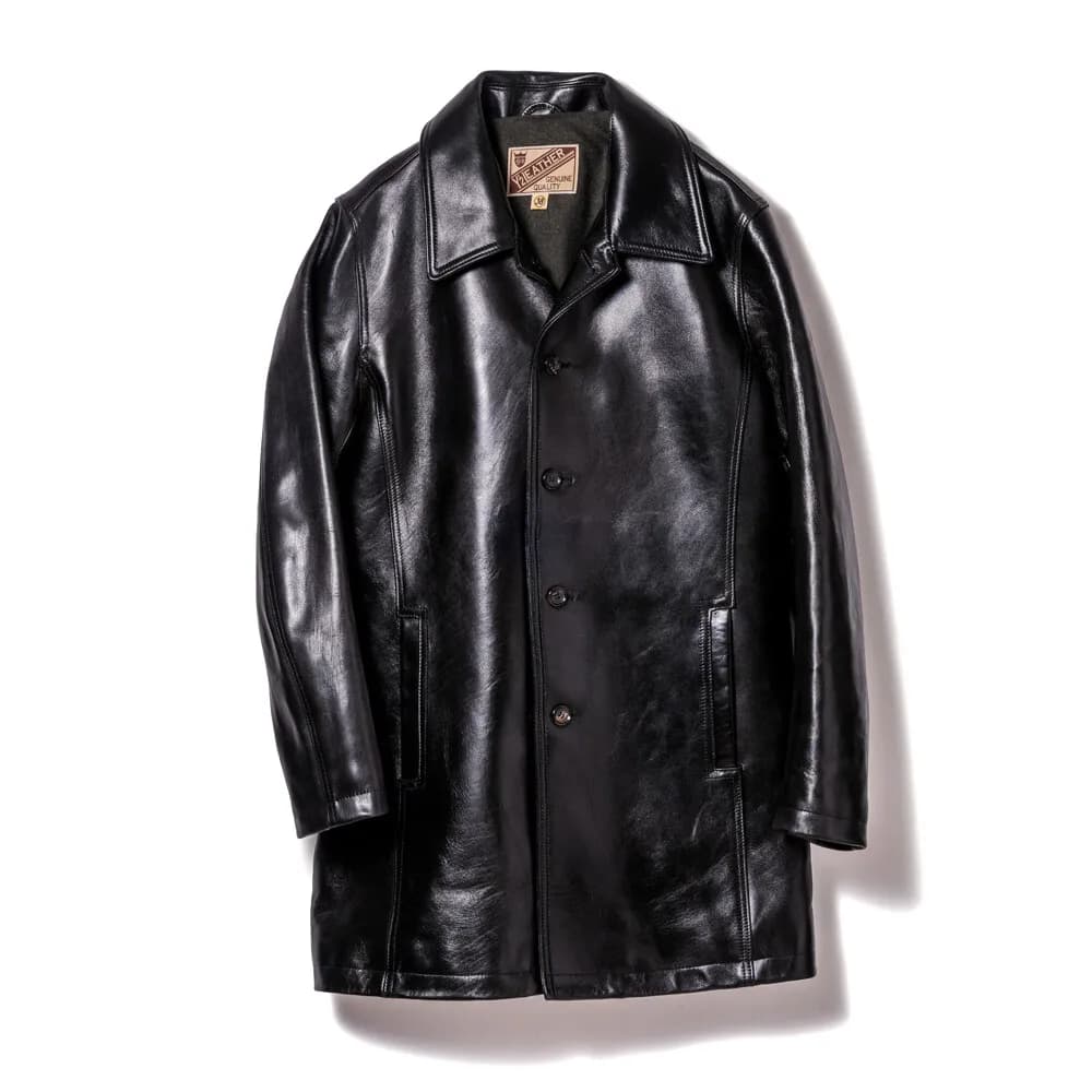Y'2 LEATHER ANILINE HORSE SHOP COAT
