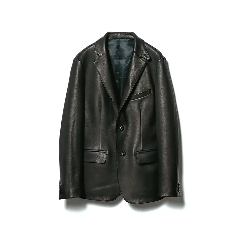 Y'2 LEATHER DEER SKIN TWO-BUTTON JACKET