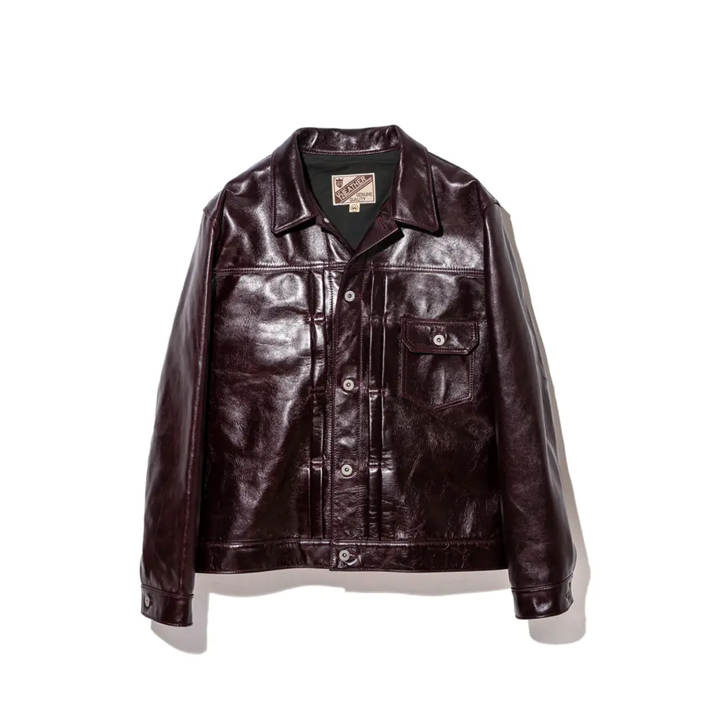 Y'2 LEATHER ANILINE HORSE TYPE I JEAN JACKET