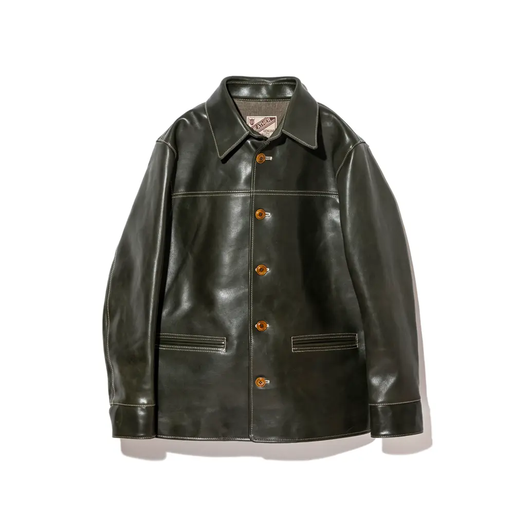 Y'2 LEATHER ECO HORSE '30s CAR COAT